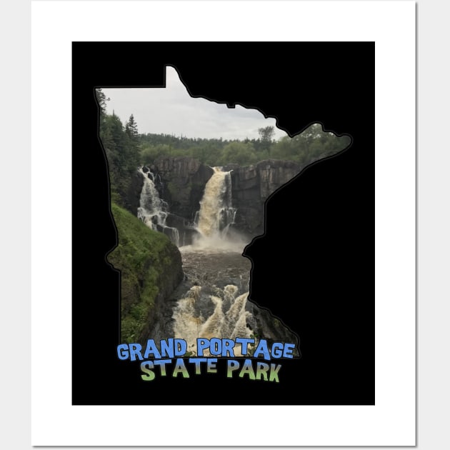 Minnesota Outline (Grand Portage State Park) Wall Art by gorff